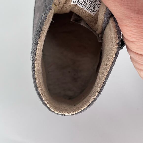 UGG Baby Roldan Gray Plaid Booties Leather Upper and Toe Cap Infant Size 2/3 - Picture 7 of 10